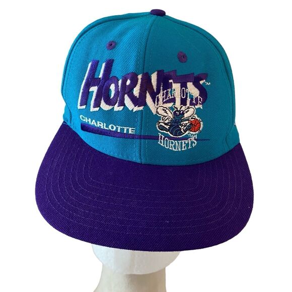 Twins NBA Cap Hat Unisex Snapback Blue Vintage Charlotte Hornets Embroidered - Picture 1 of 11
